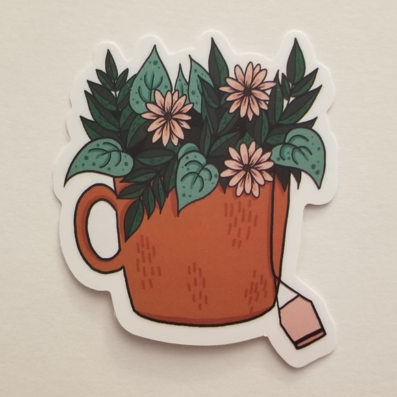 10/$10 Tea Cup Plant Sticker